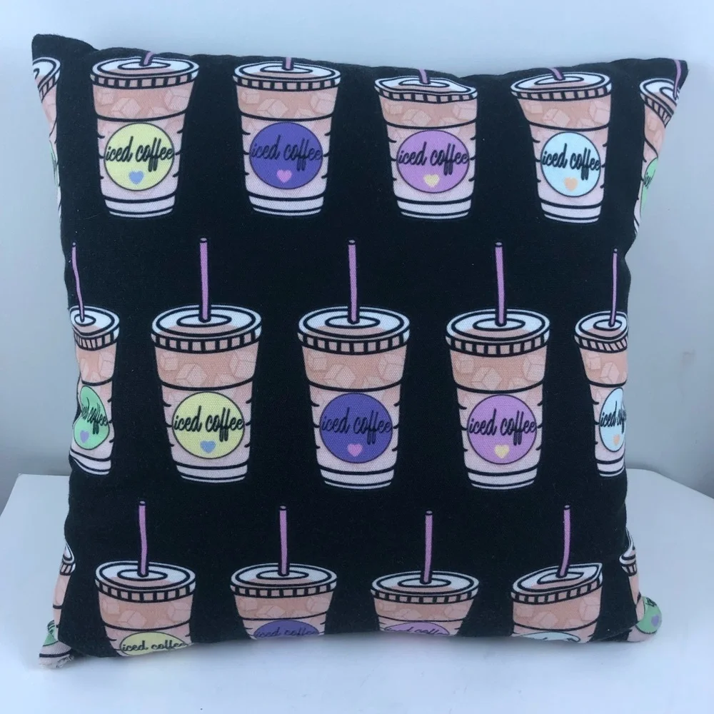 Iced Coffee Square Decorative Pillow